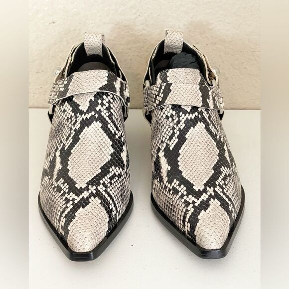 Rag & Bone Westin Harness pointy toe Boots in snakeskin leather. 40/10 New - Picture 7 of 16
